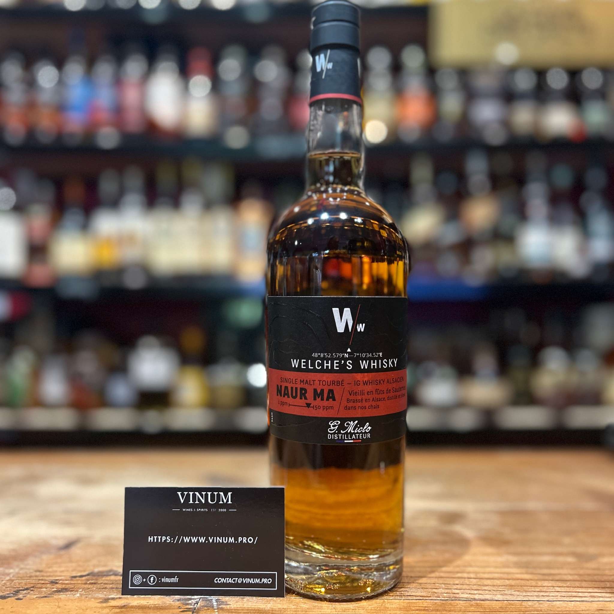 VINUM-Single Malt Tourbé Welche's Whisky Naur ma